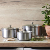 ロッキーステンレス鍋 シチューパン アルシミー(ハンドルが取り外せる)14、16cm