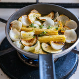 アルミ製フッ素樹脂加工 ミニフライパン、ブリニパン ショック 12、14cm(ノンスティック)