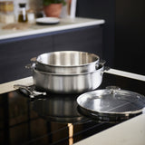 ロッキーステンレス浅鍋 ソテーパン アルシミー(ハンドルが取り外せる)24、28cm