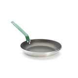 アルミ製フッ素樹脂加工 フライパン ショックレスト グリーンハンドル 28cm/3~4人用 IH対応(ノンスティック)