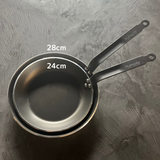アルミ製フッ素樹脂加工 フライパン ショック 24、28cm&蓋セット(ノンスティック)