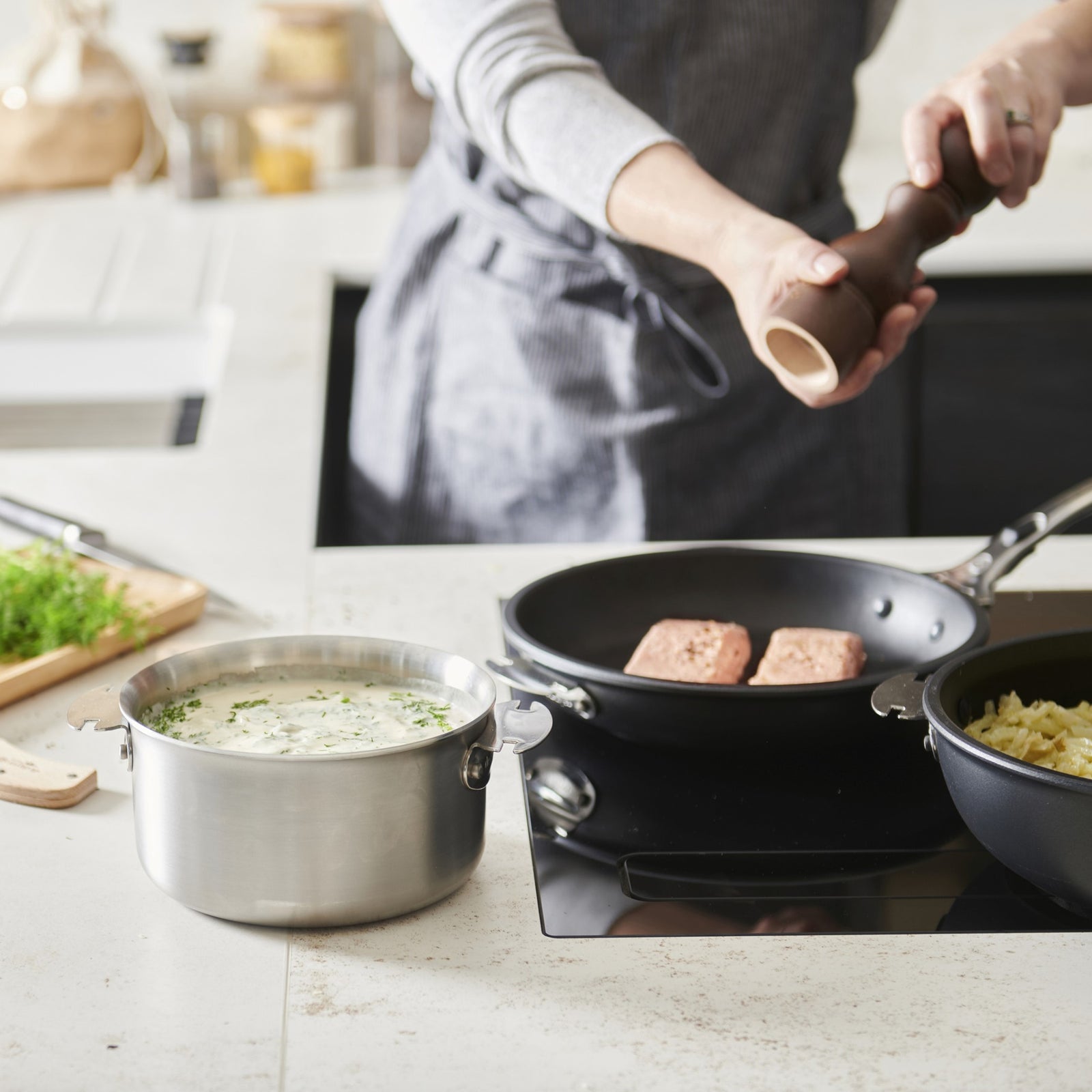 デバイヤー公式 ロッキー アルミ製フッ素樹脂加工フライパン ショック